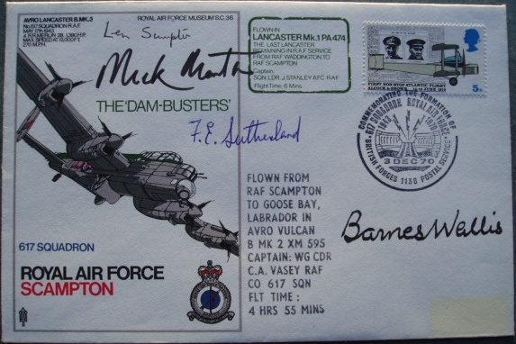 Dambusters cover signed Barnes Wallis & Mick Martin