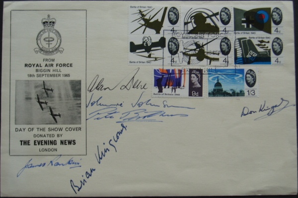 Battle of Britain aces signed cover