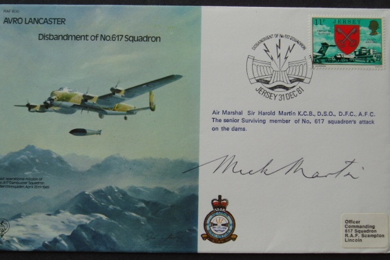 dambuster mick martin signed cover